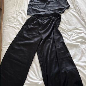 Victoria’s Secret satin Women's Wide-Leg Pants and tank large long